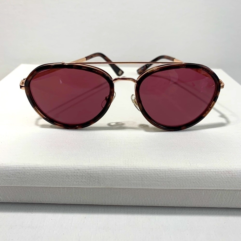 Nine West gold and mauve wire sunglasses
